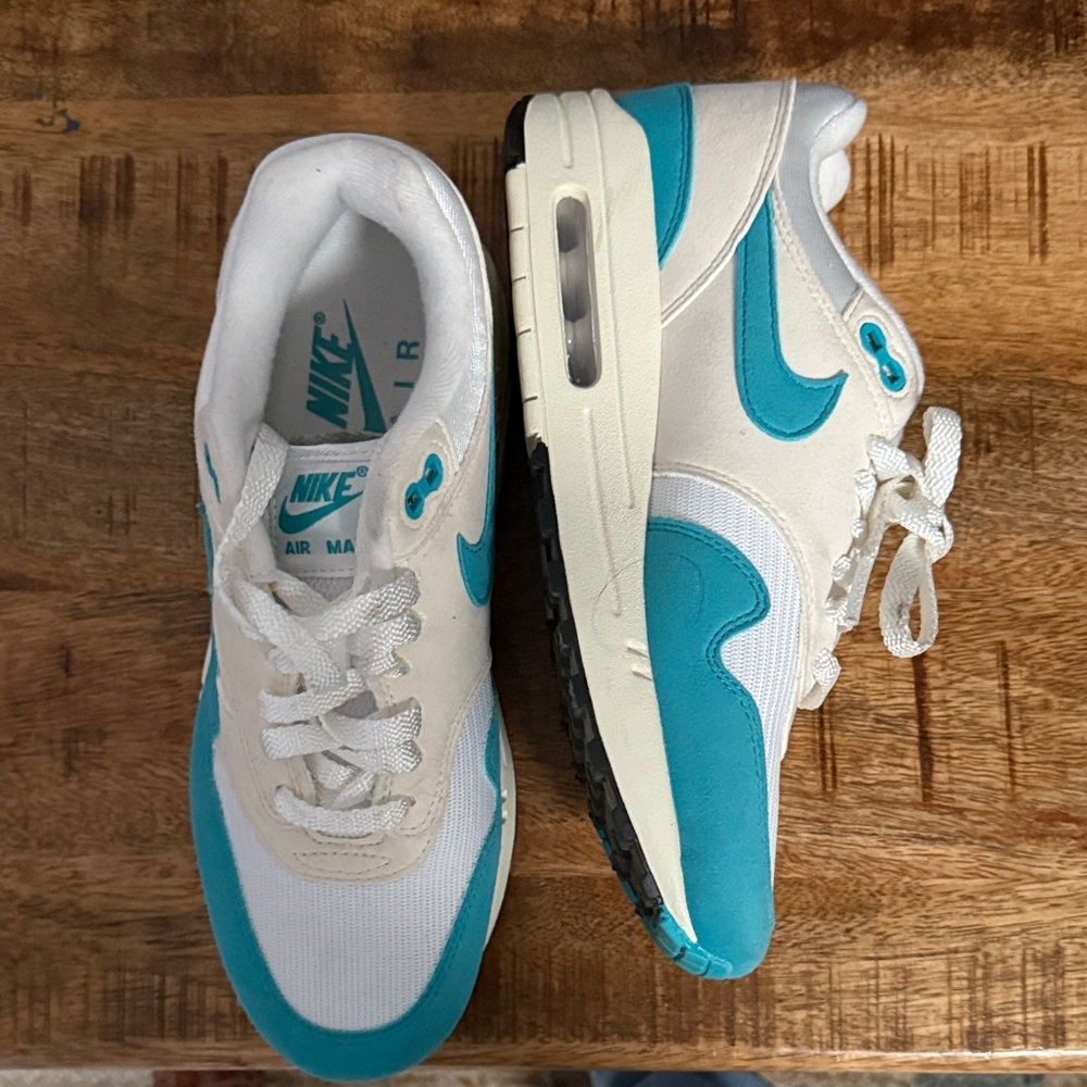 Nike Air Max Teal and White Sneakers